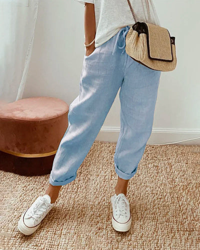 Pantalon Séverine à taille élastiquée – vue 3