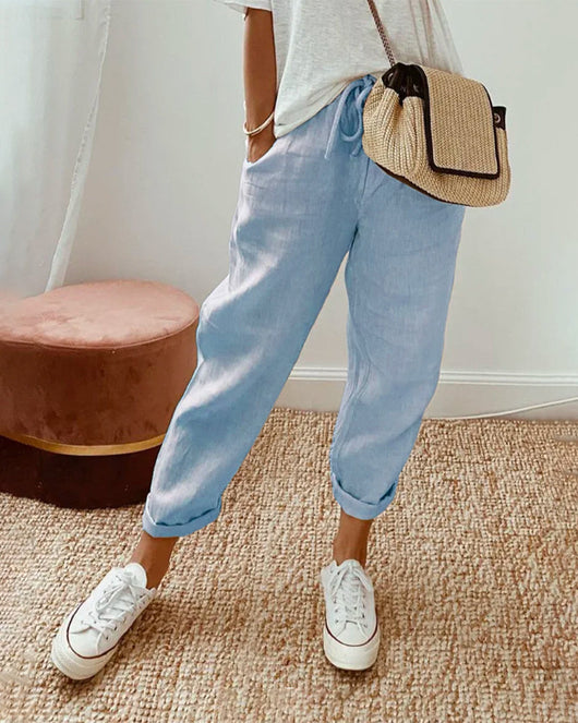 Pantalon Séverine à taille élastiquée – vue 3