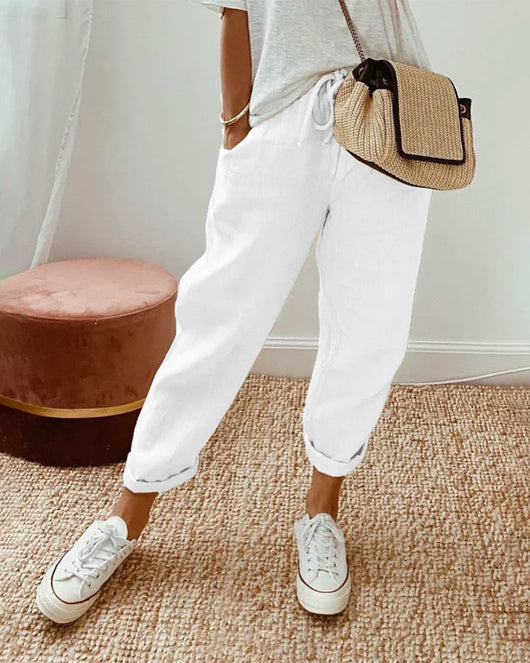 Pantalon Séverine à taille élastiquée – vue 4