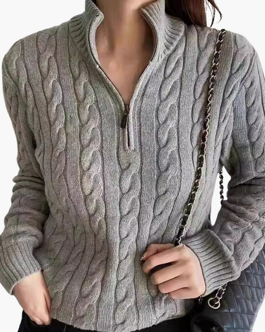 Pull Solène demi-zip – vue 4