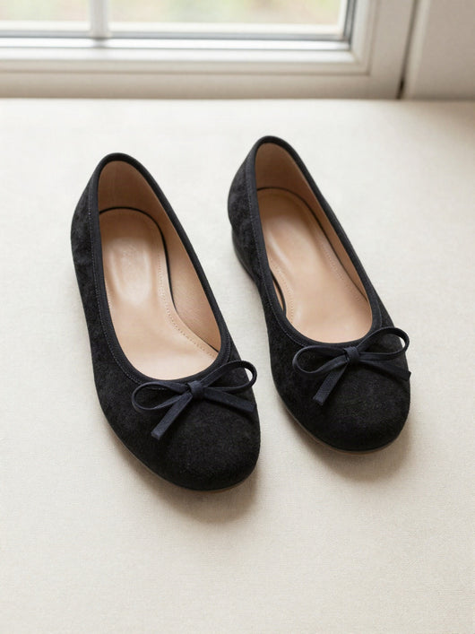 Ballerines Camille à nœud – Noir