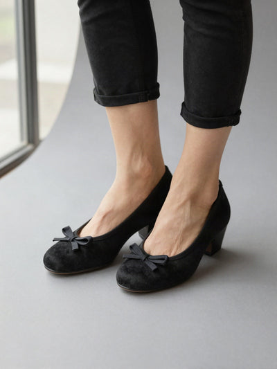 Ballerines Camille à nœud – Noir