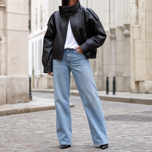 Blouson Éloïse aspect cuir – vue 2