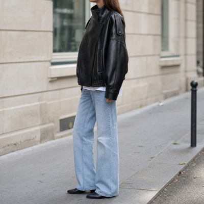 Blouson Éloïse aspect cuir – vue 3