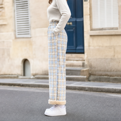 Pantalon Estelle à carreaux – vue 2
