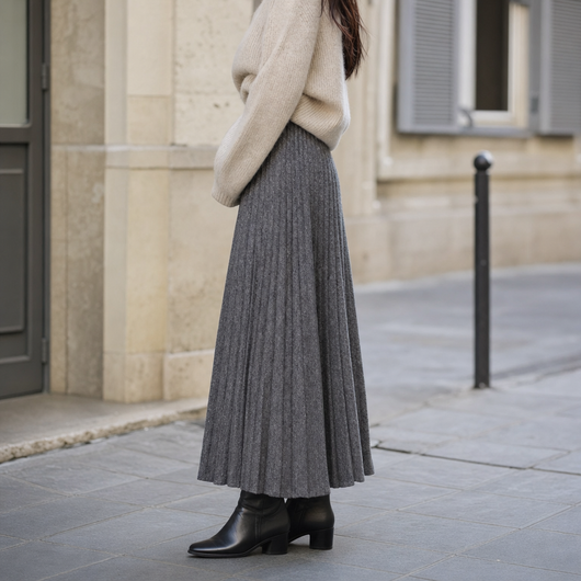Jupe Aurélie midi plissée – vue 3