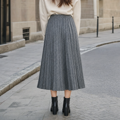 Jupe Aurélie midi plissée – vue 4