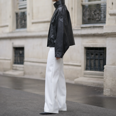 Blouson Sabine court aspect cuir – vue 3