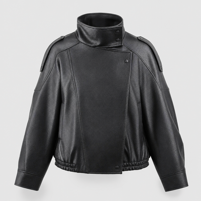 Blouson Sabine court aspect cuir – vue 1