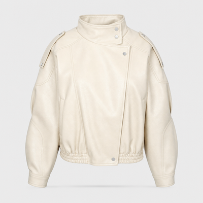Blouson Sabine court aspect cuir – vue 5
