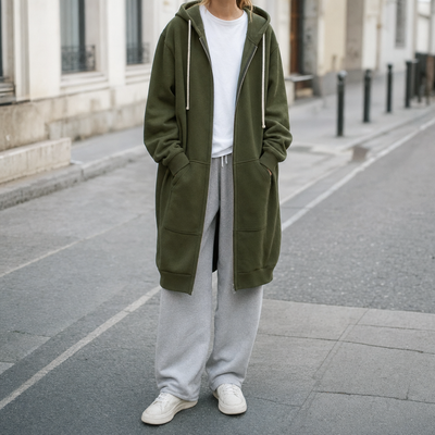Sweat Émilie zippé à capuche – vue 2
