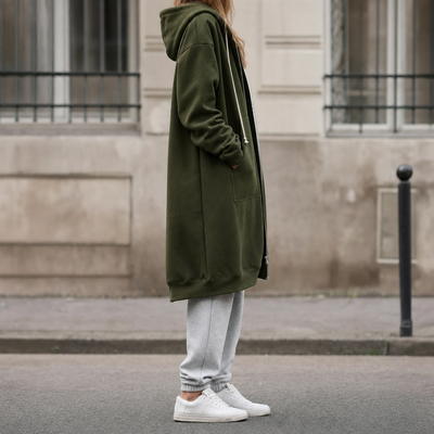 Sweat Émilie zippé à capuche – vue 3