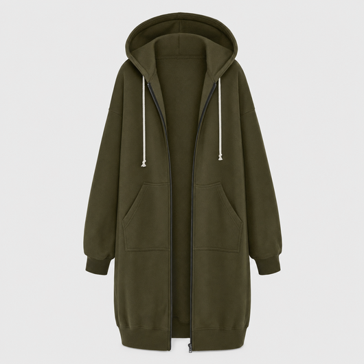 Sweat Émilie zippé à capuche – vue 1