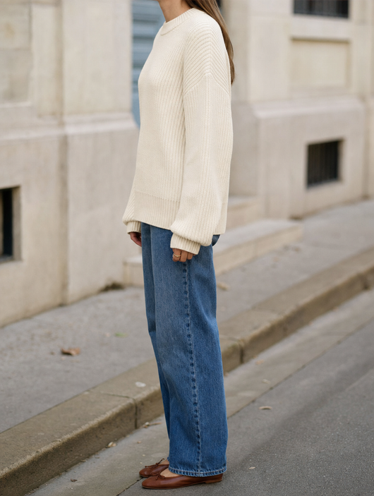 Pull Océane en maille gaufrée – vue 3