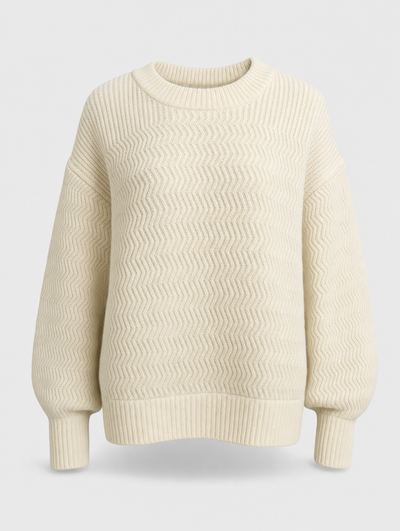 Pull Océane en maille gaufrée – vue 1