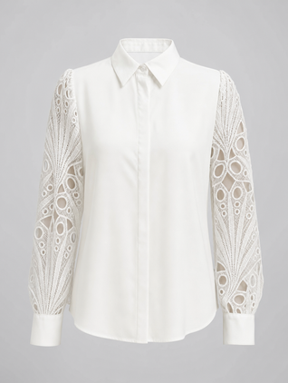 Blouse Rosalie à empiècement dentelle