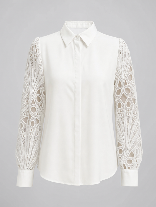 Blouse Rosalie à empiècement dentelle – vue 1