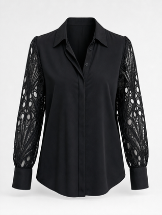 Blouse Rosalie à empiècement dentelle