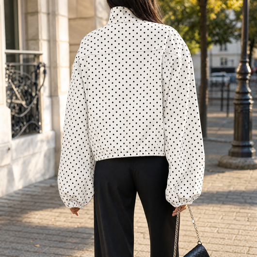 Blouson Roxane à pois – vue 4