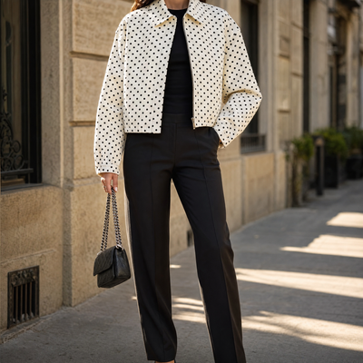 Blouson Roxane à pois – vue 2