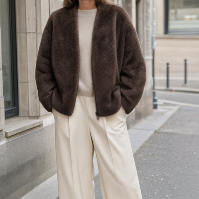 Veste Amandine en polaire teddy – vue 2