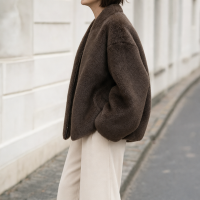 Veste Amandine en polaire teddy – vue 3