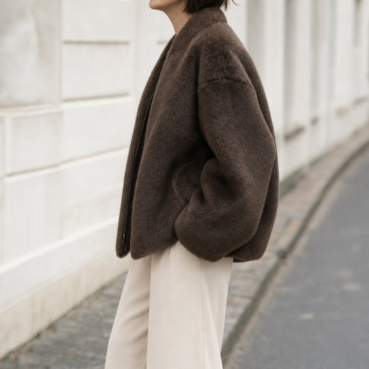 Veste Amandine en polaire teddy – vue 3