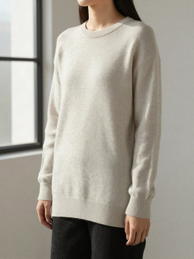 Pull Manon en maille – Gris chiné