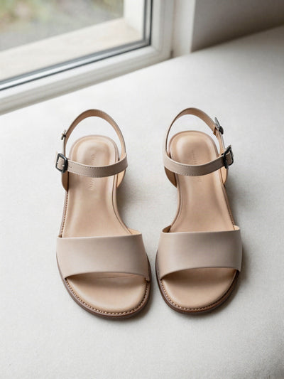 Sandales Margaux à bride – Beige