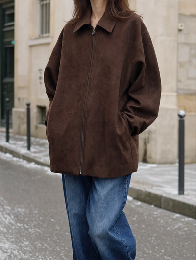 Veste Séraphine aspect daim – vue 2
