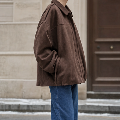 Veste Séraphine aspect daim – vue 3