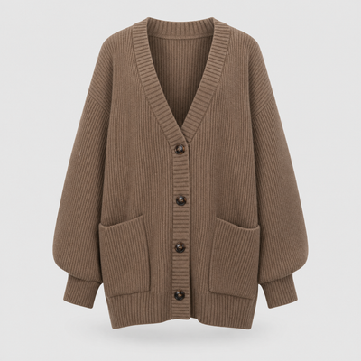 Gilet Mathilde en grosse maille – vue 1