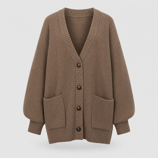 Gilet Mathilde en grosse maille – vue 1