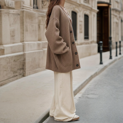 Gilet Mathilde en grosse maille – vue 3